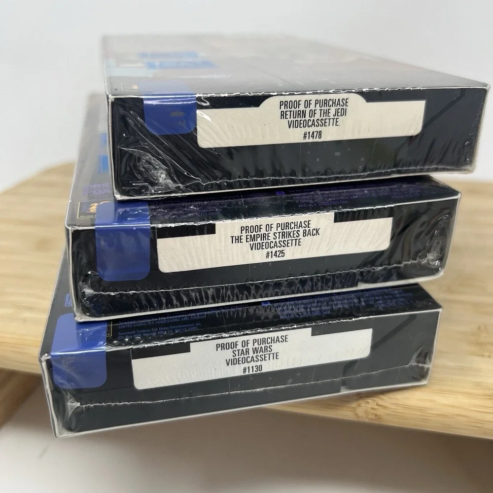Star Wars Trilogy 3-Tape Set 1995 VHS New Factory Sealed Watermark - Picture 8 of 8